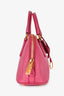 Prada Pink Mini Saffiano Vernice Promenade Tote with Strap