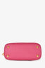 Prada Pink Mini Saffiano Vernice Promenade Tote with Strap