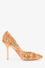 Louis Vuitton Gold Sequin Embellished Heels Size 35