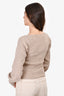 Reformation Beige Cashmere Ribbed Knit V-Neck Top Size XS