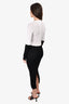 Remain Black/White V-Neck Collared Knit Dress Size 4