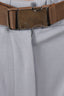 Brunello Cucinelli Grey Cotton Trousers with Belt Size 0