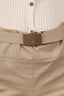 Prada Khaki Cotton Belted Midi Skirt Size 42