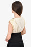 L'Academie Cream/Black Sleeveless Top Size XXS