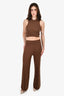 Monday Swimwear Brown Knit Top + Pant Set Size XS
