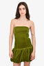 Tularosa Green Velvet Strapless Bubble Mini Dress Size XXS