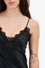 L'Agence Black Silk Slip Dress Size 2
