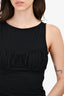 LPA Black Cotton Ruched Bust Tank Top Size XXS