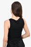 LPA Black Cotton Ruched Bust Tank Top Size XXS
