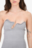 Christopher Esber Grey Structured Bust Maxi Dress Size XS