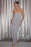 Christopher Esber Grey Structured Bust Maxi Dress Size XS