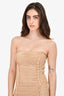 I.Am.Gia Nude Mesh Tube Top + Mini Skirt Set Size XS