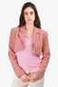 Lovers + Friends Pink Tweed Cropped Blazer Size XXS