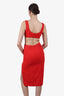 Lovers And Friends Red Cut-out Sleeveless Midi Dress Size XS