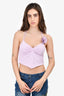 LeMarque Purple Rosette Halter Crop Top Size XS