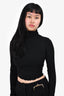 Lovers + Friends Black Ruffle Mockneck Top Size XS