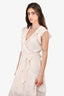 Zimmermann Cream Polka Dot Ruffle Midi Wrap Dress with Slip Size 0