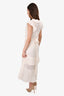 Zimmermann Cream Polka Dot Ruffle Midi Wrap Dress with Slip Size 0