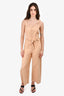Apiece Apart Peach Sleeveless Denim Jumpsuit Size 2