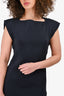Rick Owens Navy Wool Cap Sleeve Mini Dress Size 40