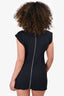 Rick Owens Navy Wool Cap Sleeve Mini Dress Size 40