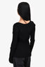 Veronica Beard Black Knit Scoop Neck Top Size S