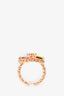Louis Vuitton Gold Tone Monogram Enamel Sweet Ring Size 6.5