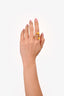 Louis Vuitton Gold Tone Monogram Enamel Sweet Ring Size 6.5