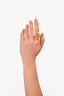 Louis Vuitton Gold Tone Monogram Enamel Sweet Ring Size 6.5