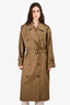 Toteme Army Green Cotton Oversized Trench Coat Size 32