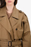 Toteme Army Green Cotton Oversized Trench Coat Size 32