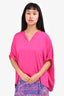 Diane von Furstenburg Hot Pink Silk Blouse Size XS