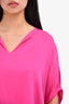 Diane von Furstenburg Hot Pink Silk Blouse Size XS
