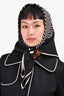 Toteme Black/Cream Printed Silk Square Scarf