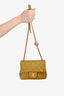 Pre-Loved Chanel™ 2022 Green Quilted Lambskin Mini Pearl Crush Flap Bag