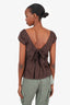 Burberry Brown Tie Back Sleeveless Top Size 6