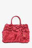 Prada Pink Nylon Ruched Top Handle
