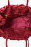 Prada Pink Nylon Ruched Top Handle