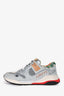 Gucci Silver Floral Accent Sneakers Size 38