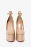Valentino Nude Patent Leather Platform Heels Size 6