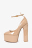 Valentino Nude Patent Leather Platform Heels Size 6