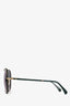 Pre-Loved Chanel™ Black/Green Leather Detail Sunglasses