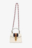 Gucci Cream Leather Mini Sylvie Web Chain Bag