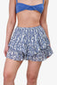 Isabel Marant Etoile Blue/White Floral Print Shorts Size 36