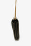Saint Laurent Bronze Leather Cassandre Wallet on Chain