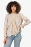 Ba&sh Cream Floral Button Down Top Size XS