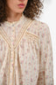 Ba&sh Cream Floral Button Down Top Size XS