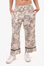 Twinset White/Black Floral Printed Palazzo Pants Size 44