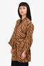 Faithfull The Brand Brown/Black Zebra Print Cardigan with Belt Size XS/S