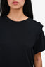 Isabel Marant Black Puff Sleeve Top Size XS